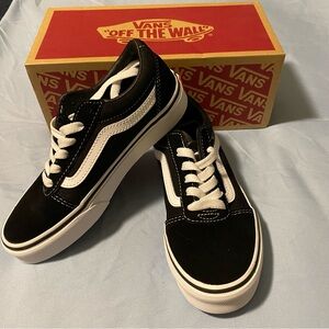 Boy’s Vans Black and White Sneakers